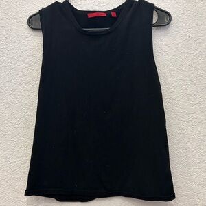 Red Black Sleeveless Tee B16